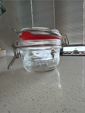 Supreme Glass Storage Jar with Red Seal and Clamp Lid